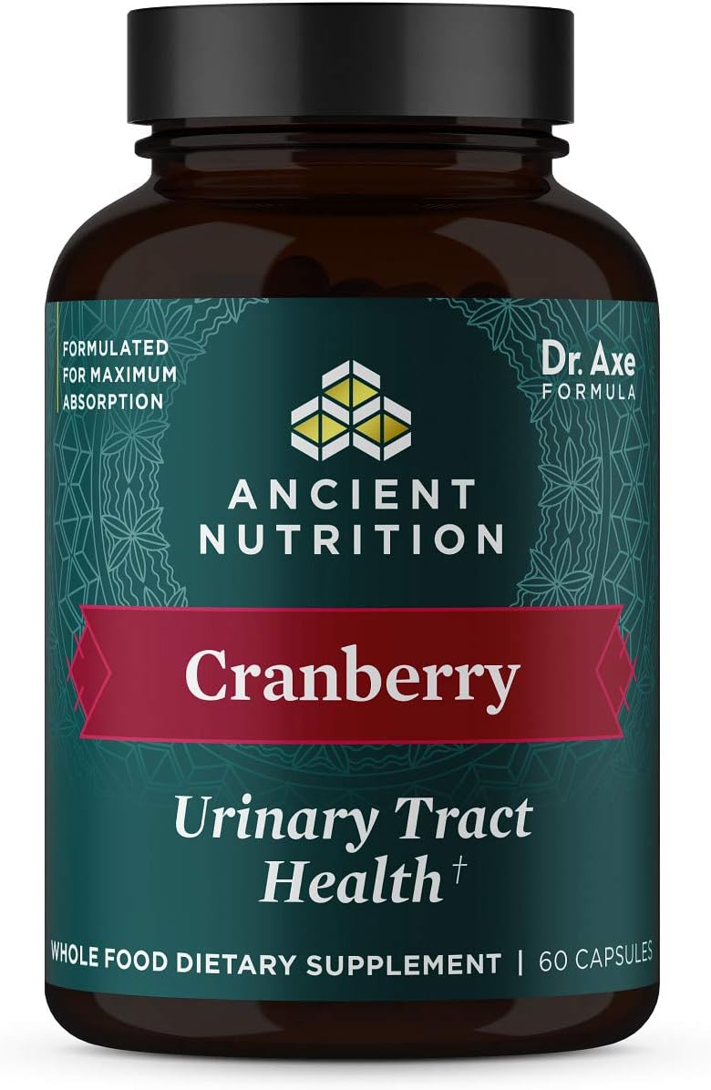 Ancient Nutrition Cranberry Pills for Women, Fermented Cranberry, Juniper Berry and Bayberry Leaf for Urinary Tract Health‚ Paleo and Keto Friendly, 60 Capsules