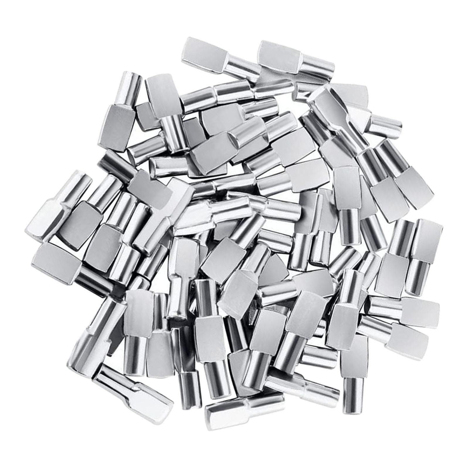 Pixzcsa 5Mm Spoon Shape Pegs For Glass Shelves 60Pcs Stainless Steel Shelf Pegs Rust Proof Heavy Duty Bookcase Metal Shelf For Kitchen Cabinets Bookshelves