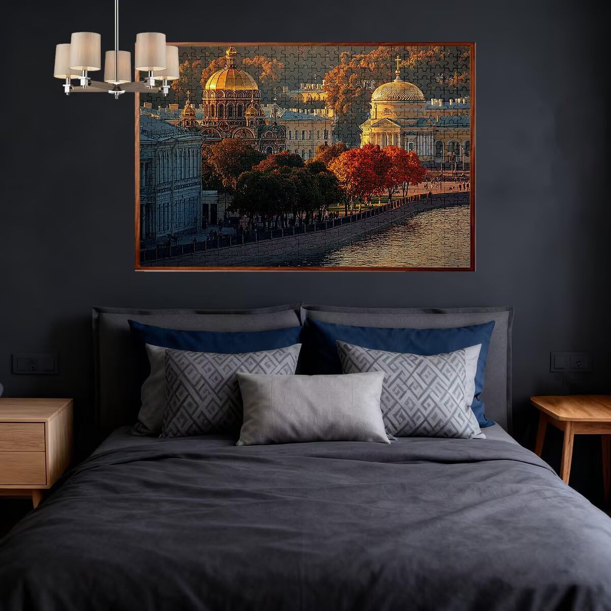 Puzzle 1500 elementów, dla dorosłych, jesień, Londyn, klasyczne drewniane puzzle dla dorosłych, 87 x 57 cm, niepożądane wyzwanie, gra edukacyjna, puzzle dla całej rodziny, relaksacyjny, prezent dla