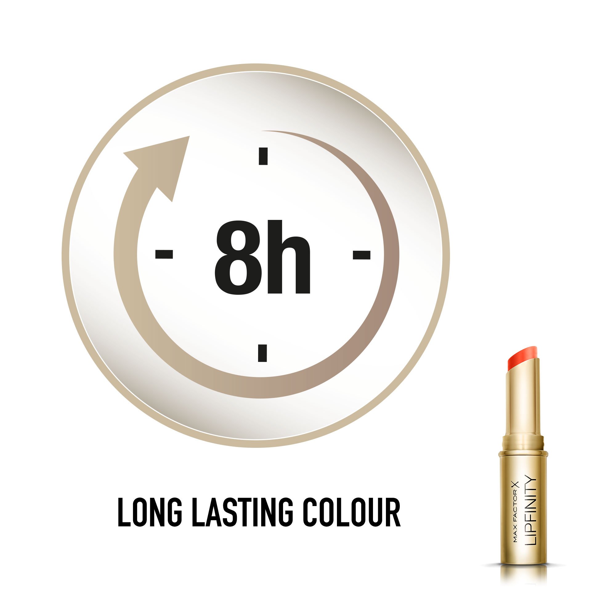 Max Factor Infinity Long Lasting Bullet Lipstick, 0.134 oz, 30 Forever Striking, Striking 30 - Image 4