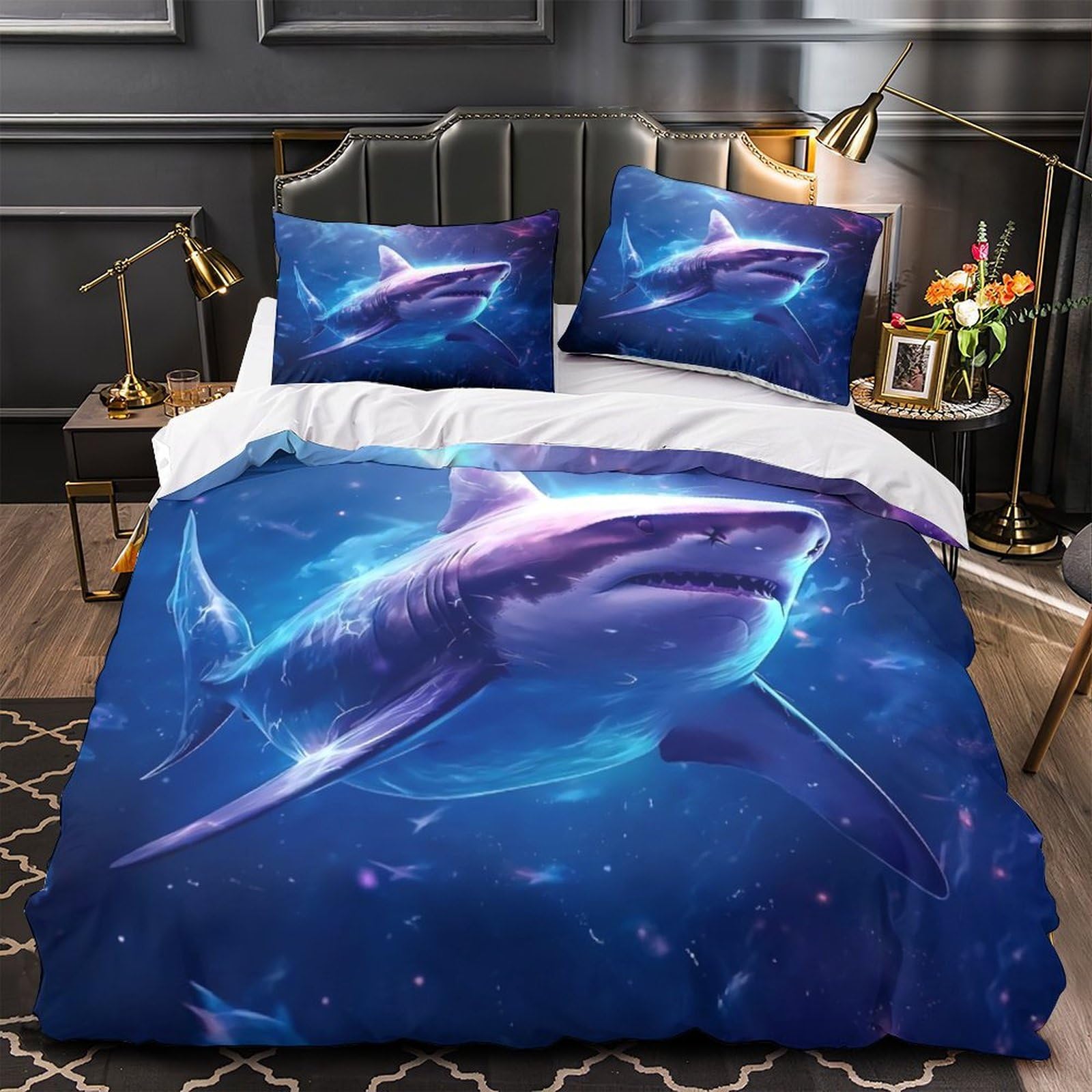 Housse de couette tortue de mer hypoallergénique et respirante en microfibre super douce