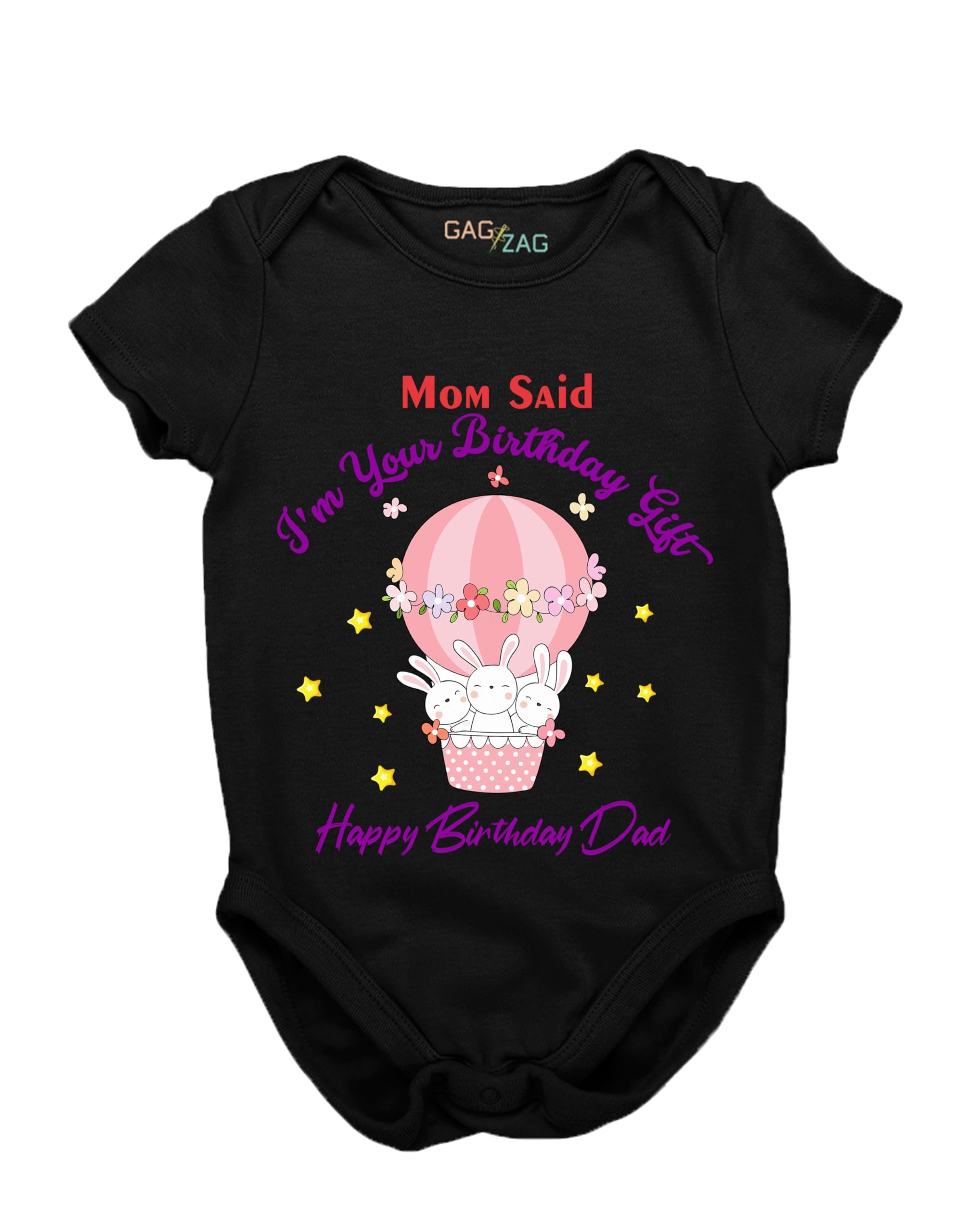 Unisex Half Sleeve Baby Romper With Envelope Neck Made To Express Love For Father/Daddies/Papa On Birthday-image-16