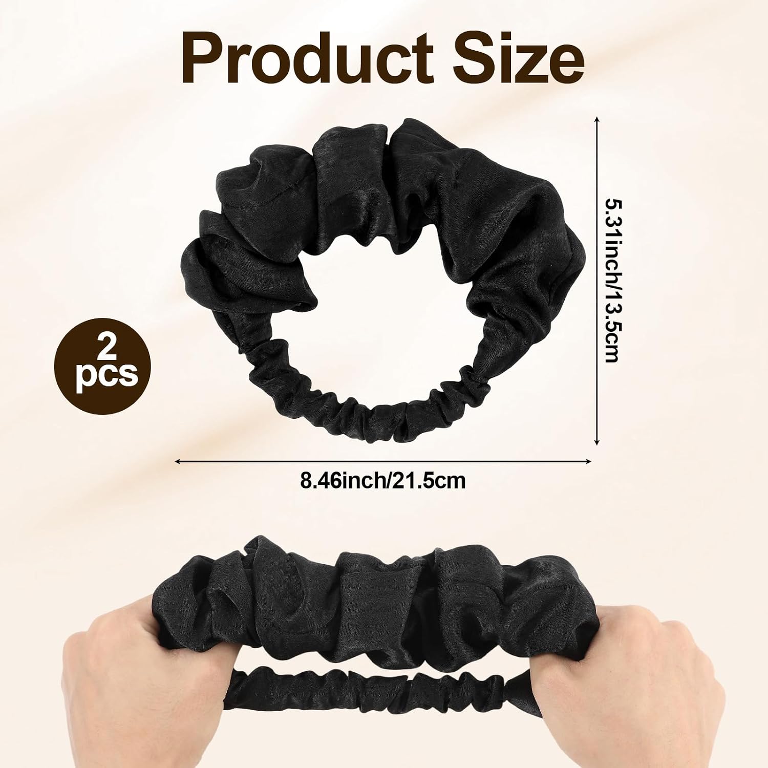 Heatless Curling Scrunchie, 2Pcs Sleep Hair Curler for Long Hair, No Heat Curls Overnight - Soft Heatless Hair Roller for Sleeping, Silk Scrunchie Hair Styling Tool without Heat Damage