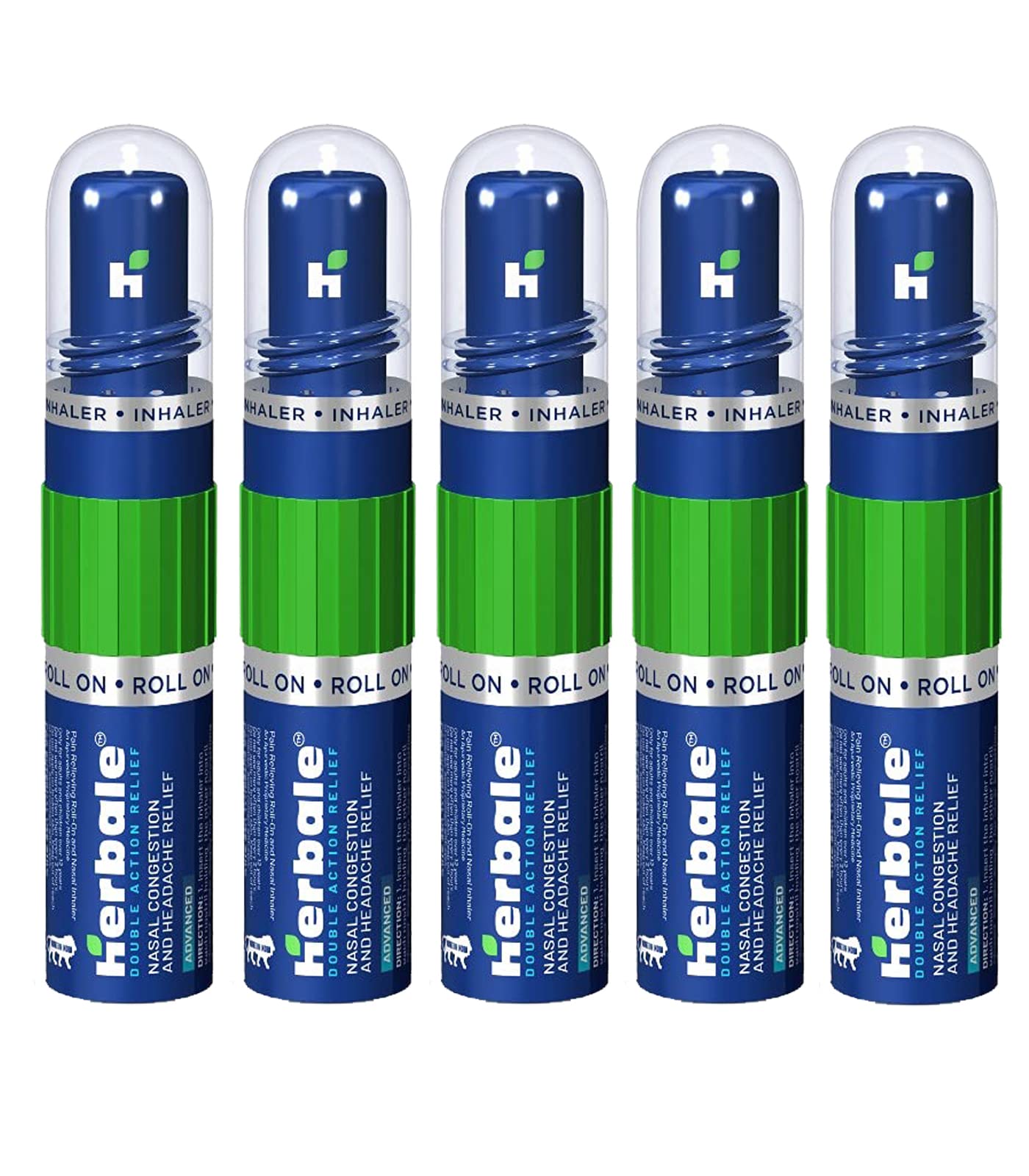 Herbale Double Action – 2 in 1 Inhaler and Roll on For Headache, Nasal Congestion, Cold Relief with Natural Ingredients (Pack of 5) (B0BQRHKDHR) Amazon Price History, Amazon Price Tracker