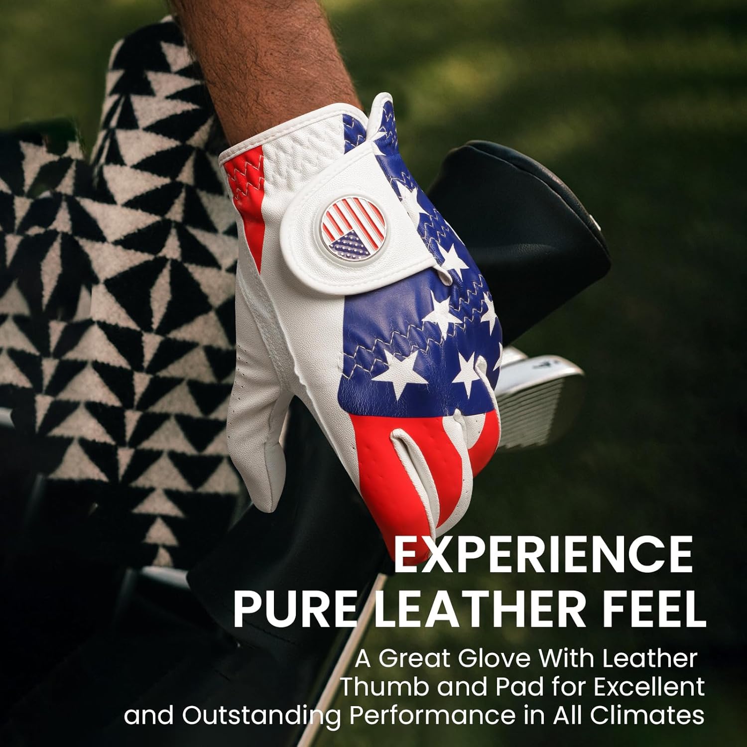 Amy Sport Golf Gloves Men Right Handed Golfer Left Hand Leather with Ball Marker Value 3 Pack, Color Leather Glove All Weather Grip Comfortable, Fit Size Small Medium Large XL - Image 5