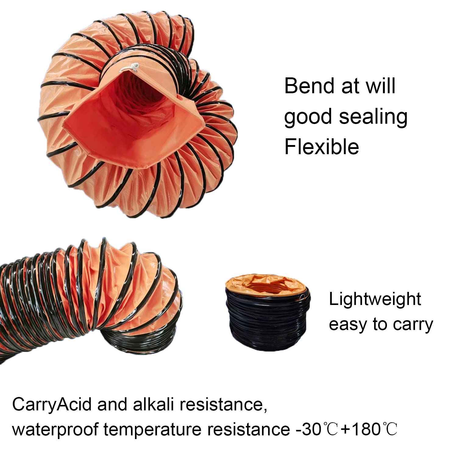 Tubo Flessibile di Sfiato Condotti in PVC Aria, Ventilazione Condotti di aerazione in PVC per Mobile climatizzatore, aspiratore Aria,10M-15CM