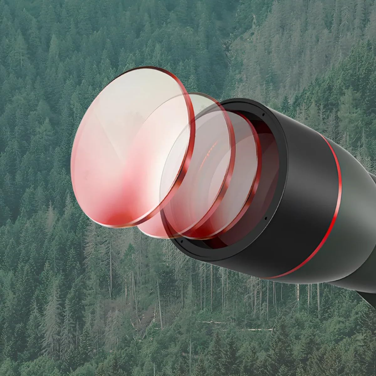 Korons Spotting Scope mit 25-75x70 mm Zoomobjektiv(Grũn)