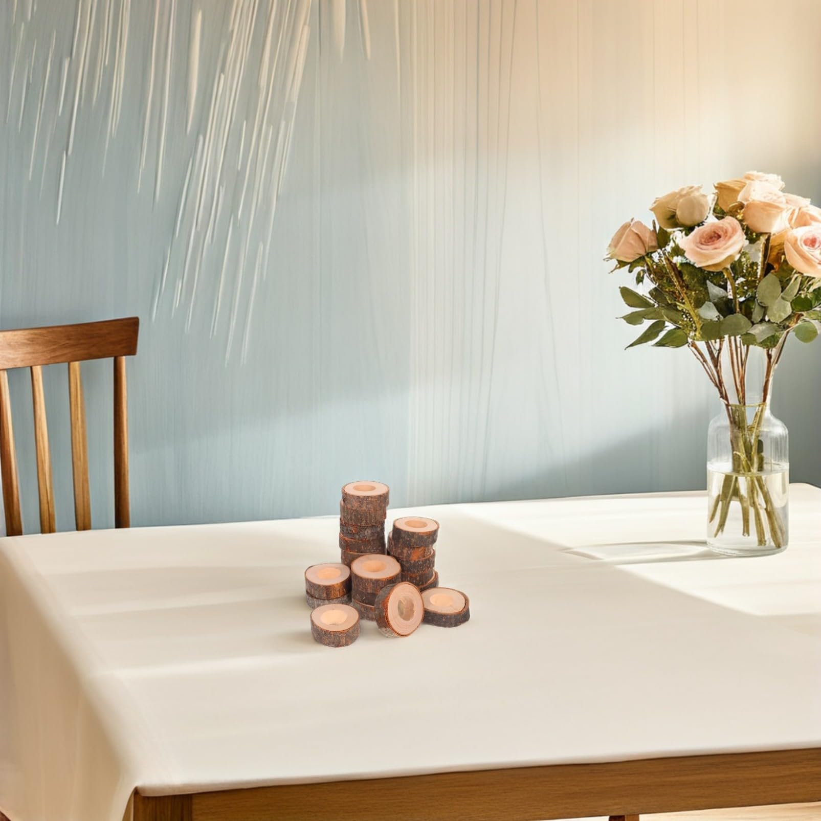 20 pezzi Portatovaglioli in Legno Naturale Design per Matrimoni Feste e Decorazioni da Tavola in Stile Farmhouse Accessori Versatili per Tovaglioli e Ambienti Accoglienti
