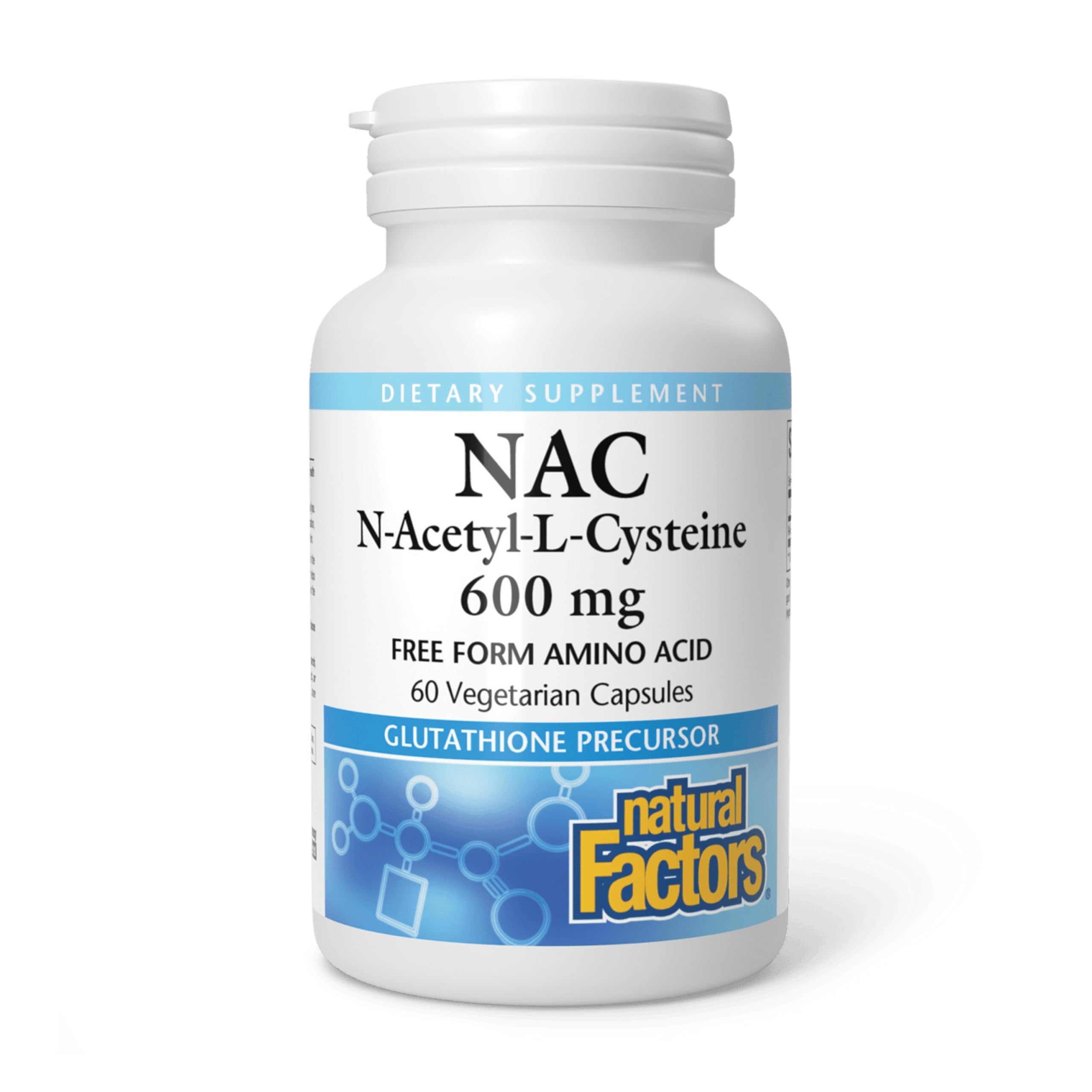 N-Acetyl-L-Cysteine 600 mg - Supports Healthy Liver & Lungs - Antioxidant Support Supplement Supports Immune System Health - 60 Vegetarian Capsules (60 Servings)