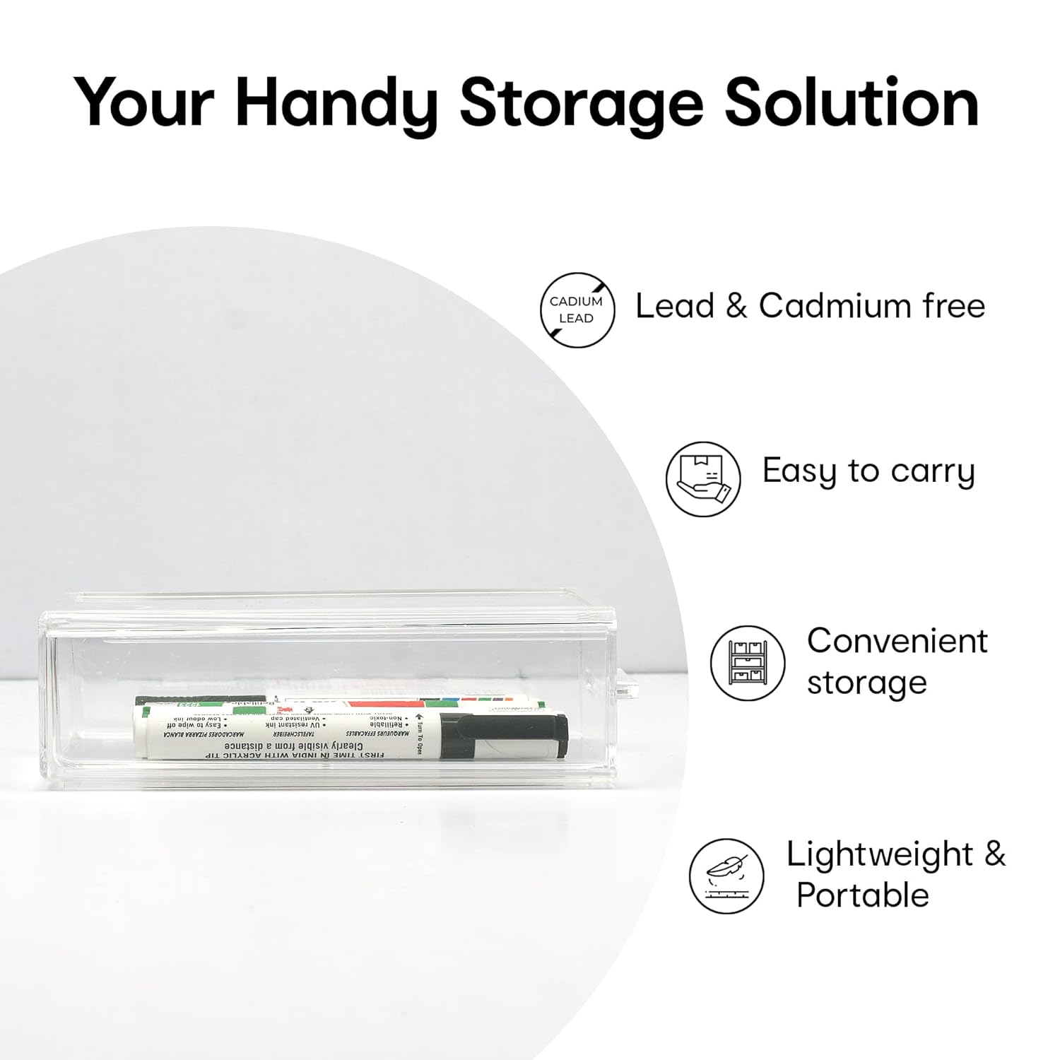 Anko Clear Pull-Out Storage Drawer Organizer side view