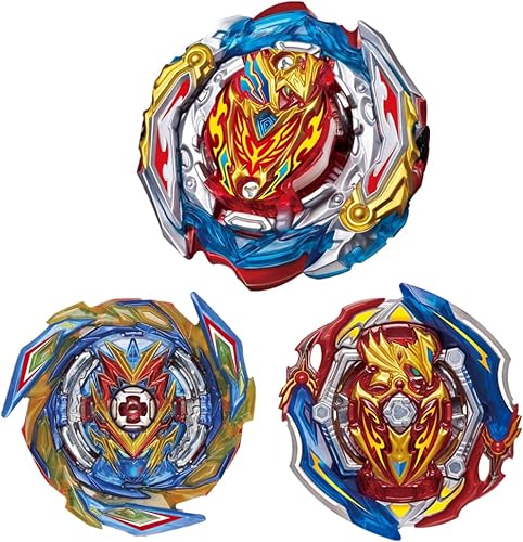 CaKaBeys B-201 Zest Achilles 3-Piece Bey Battling Burst TopsB-150 Union Achilles B-163 Brave Valkyrie Bayblade pro Series Set Combat Battling Game