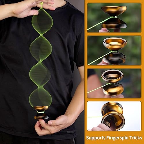 Miniatura 2 de Yoyo Yoyo X0312 Profesional Responsive para niños principiantes, Yo yo yo de doble propósito para adultos con kit de rodamientos Yoyo que no