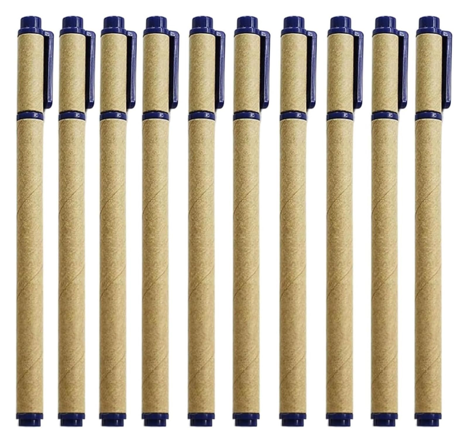 Penne a Sfera, Penne Roller a Punta Morbida da 0,5 mm, Penne a Inchiostro Gel con Scrittura fluida, Materiale in Carta Kraft, Penna Neutra, Inchiostro Nero e Blu, Leggere
