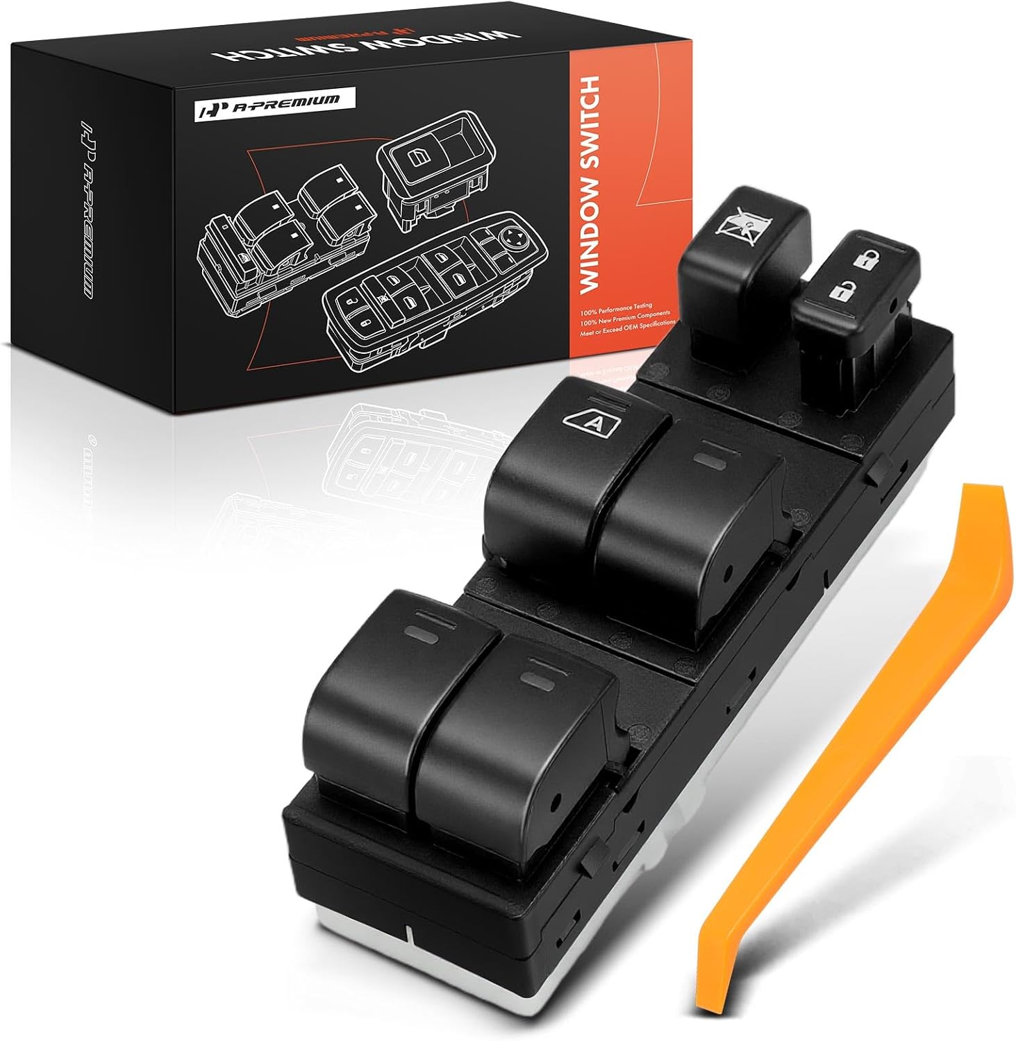 A-Premium Driver Side Master Power Window Switch Compatible with Nissan Versa 2012 Sedan, Versa 2013-2019, Versa Note 2014-2019