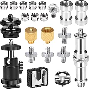 26-tlg Kamera Schrauben Set - 1/4" Auf 3/8" Gewinde Adapter Für Stativ & Zubehör