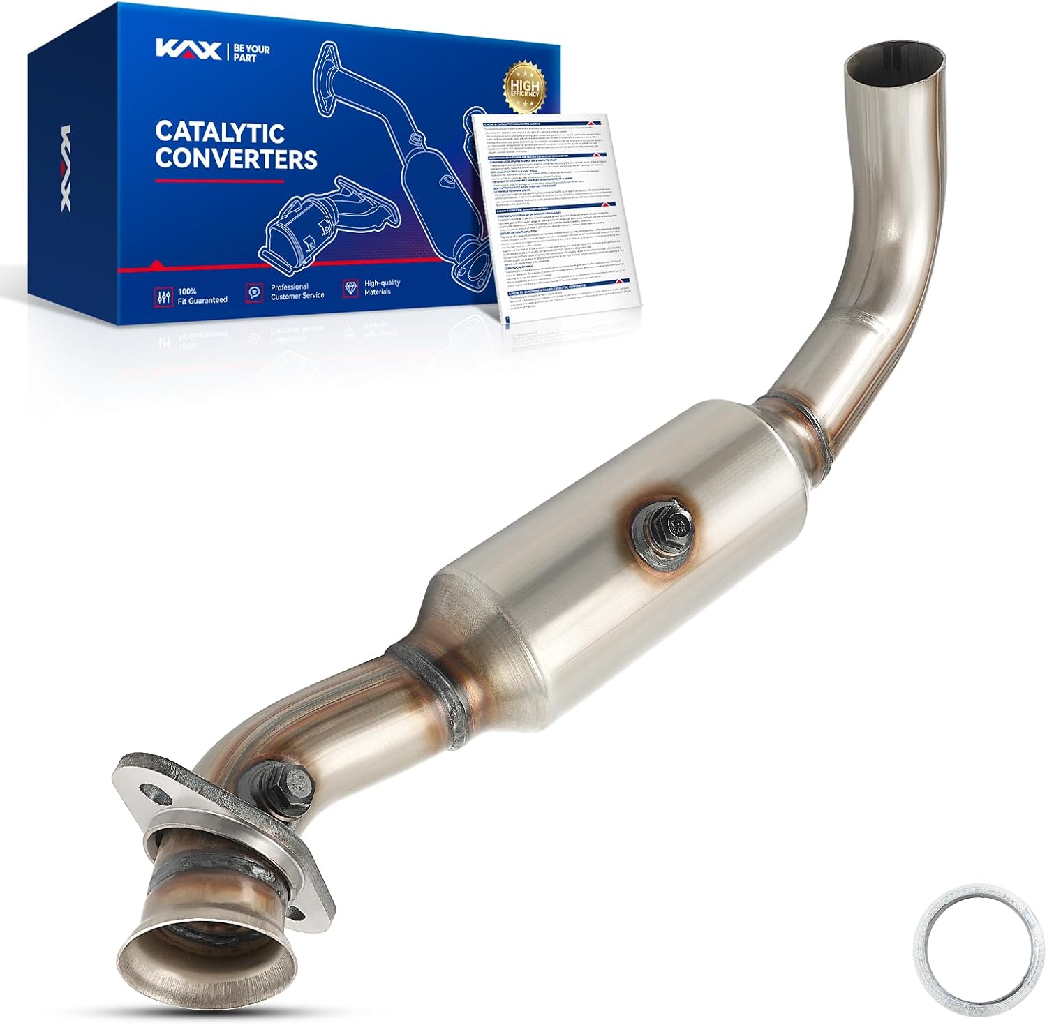 KAX Catalytic Converter Fit for 2009-2014 F-150 5.0/5.4L，2007-2014 Expedition/Navigator 5.4L, Left 53904 Stainless Steel High Performance 1pc (EPA Compliant)