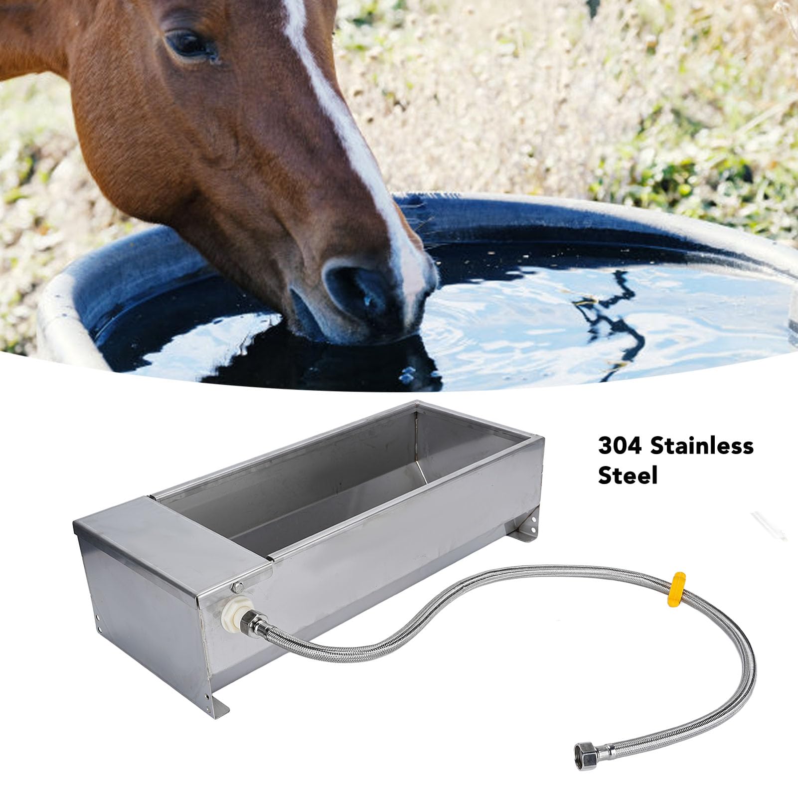 Cocoarm Abbeveratoio Automatico per Bestiame, Distributore d'Acqua Autoriempitivo in Acciaio Inossidabile 304, Grande capacità da 7,5 Litri per Cani, Mucche, Capre
