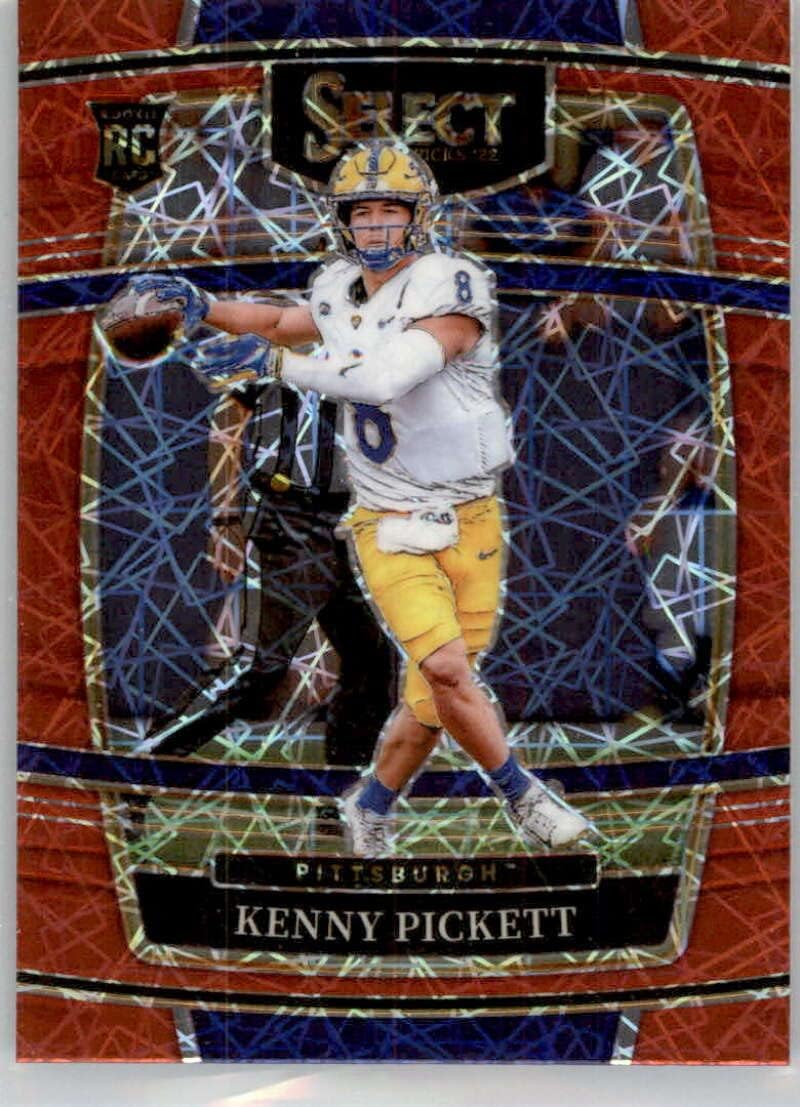 2022 Panini Select Draft Picks Red Lazer Prizm Football #23 Kenny Pickett Pittsburgh Panthers Concourse RC Rookie Officially Collegiate NCAA Licensed Trading Card (Stock Photo shown, card straight from pack and box in Near Mint to Mint Condition)