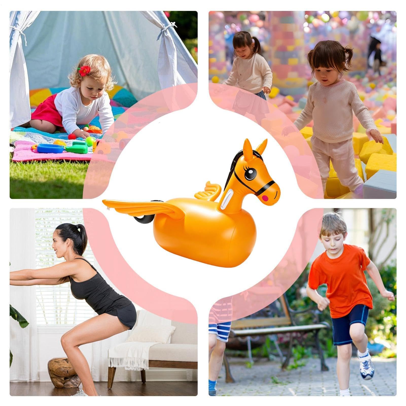 Generisch Hüpfspielzeug | Aufblasbarer Balance-Hüpfer, lebensecht | Kinder Outdoor Hüpfpferd Reitspielzeug | für Mädchen drinnen Garten Hinterhof Terrasse Zuhause Schule Reisen