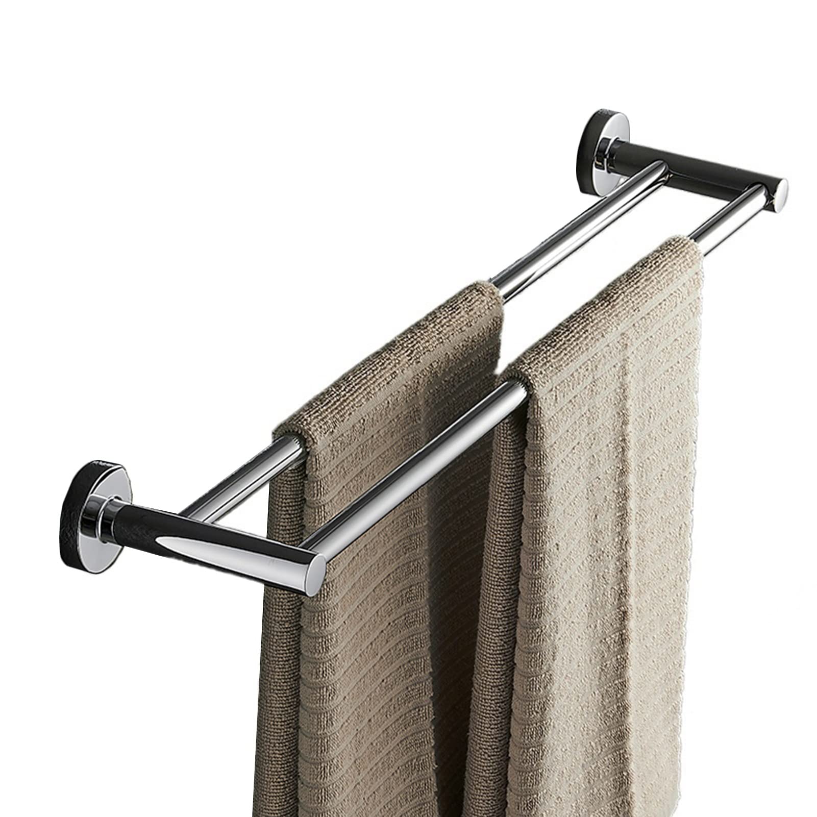 Portasalviette Doppio Portasalviette A Parete, Acciaio Inossidabile Finitura Spazzolata Portasciugamani Bagno Cucina Accessori per Servizi Igienici (Dimensioni : 80cm)