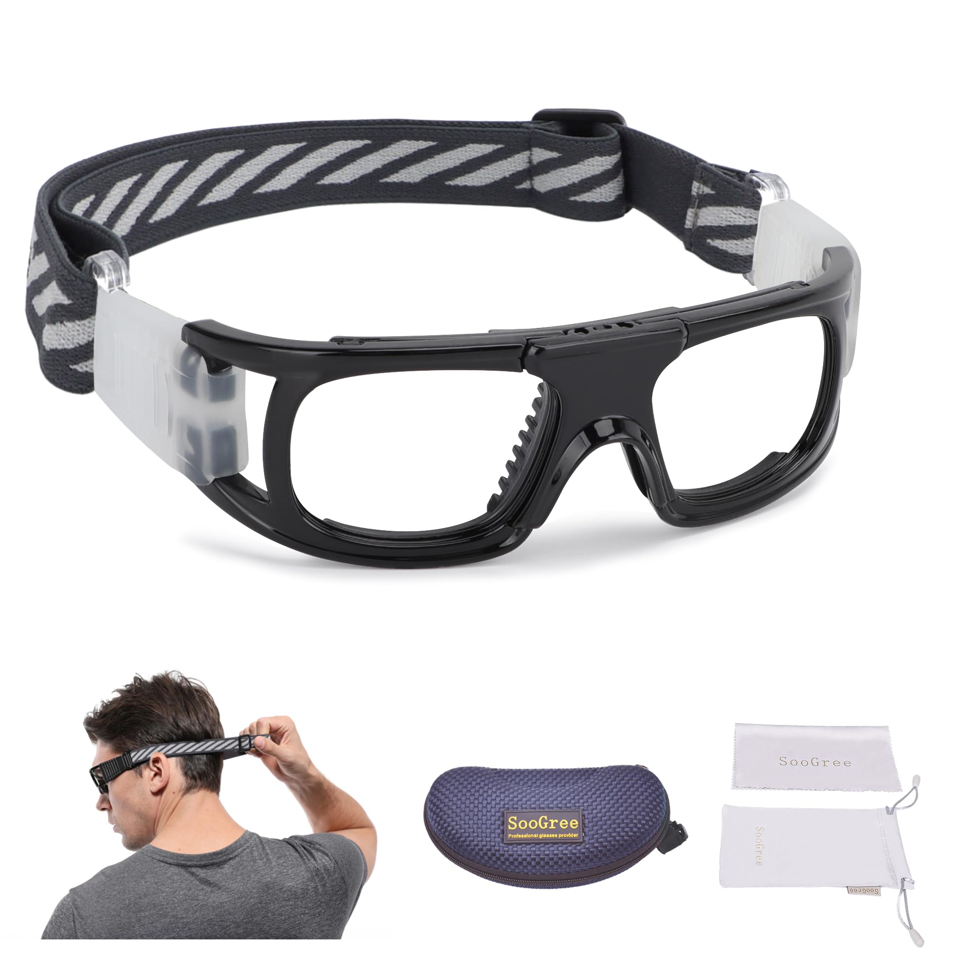 SooGree Sports Glasses Goggles for Men Basketball Anti Fog Protective Goggles