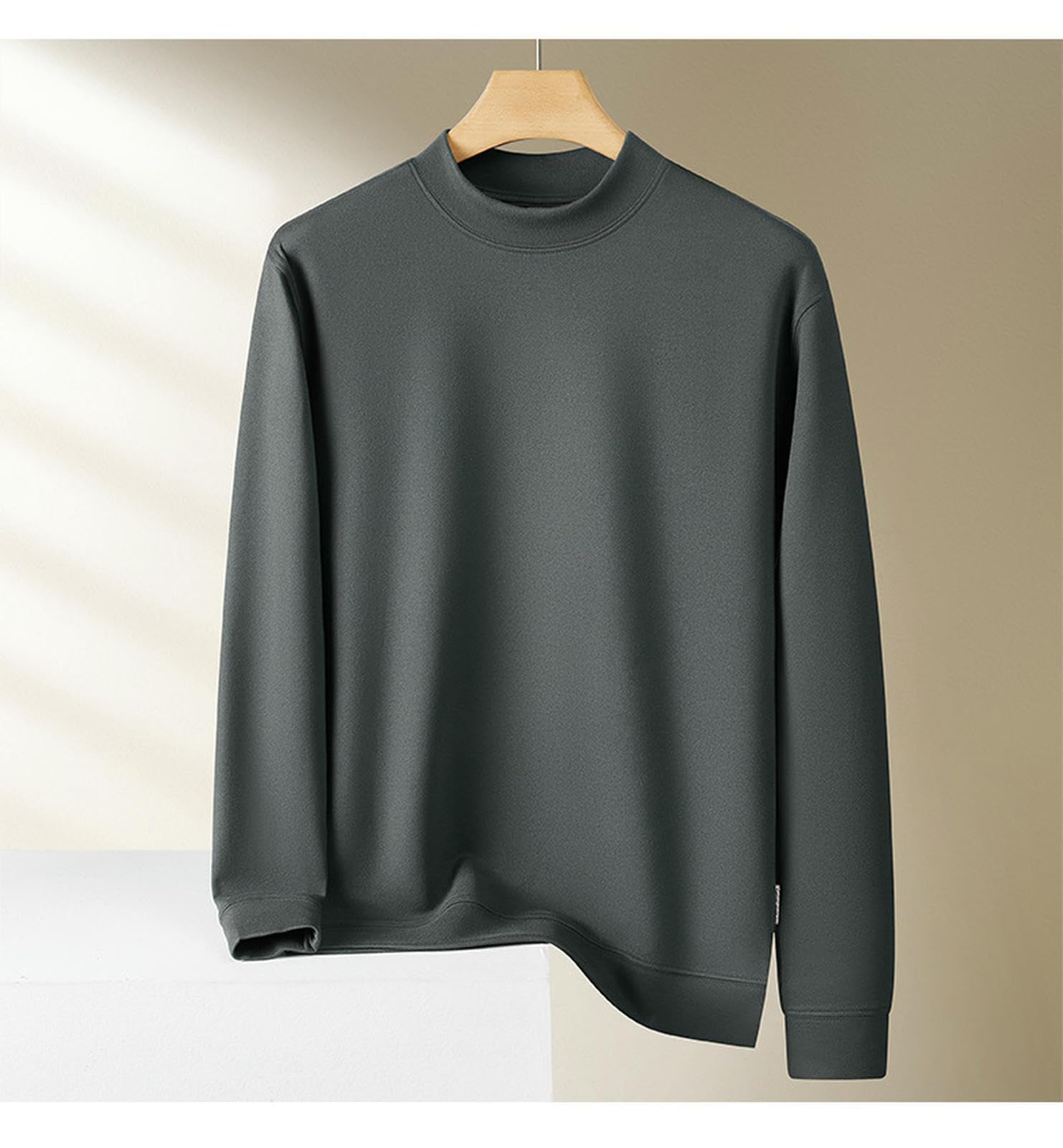 Ropa Térmica El Otoño Masculino Y Invierno De Doble Cara Vellón Largo Manga Larga Larga-Amarillo-l