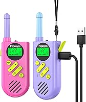 Vista 12 de Walkie Talkies para niños recargables, juguetes para niños y niñas de 3 a 12 años, paquete de 3 radios de dos vías de largo alcance, regalos
