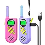 Inspireyes Walkie Talkies for Kids Rechargeable,Toys for Boys and Girls Ages 3-12, 2 Pack Long Range 2-Way Radios, Birthday Gifts,Christmas Stockings, Outdoor Play, Family Games, Hiking Camping Gear