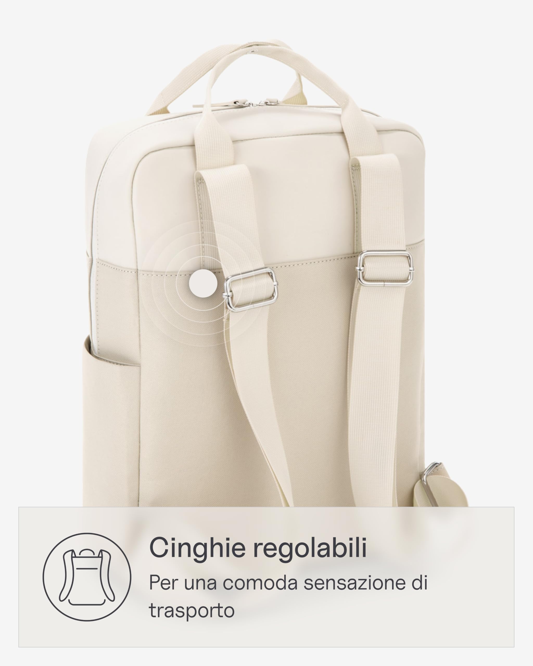 Kapten & Son Zaino Bergen 11 L | Donna & Uomo | Zaino pc minimalista & funzionale | Per università, scuola, lavoro, viaggio, aereo | Vegano & impermeabile, porta PC da 13"