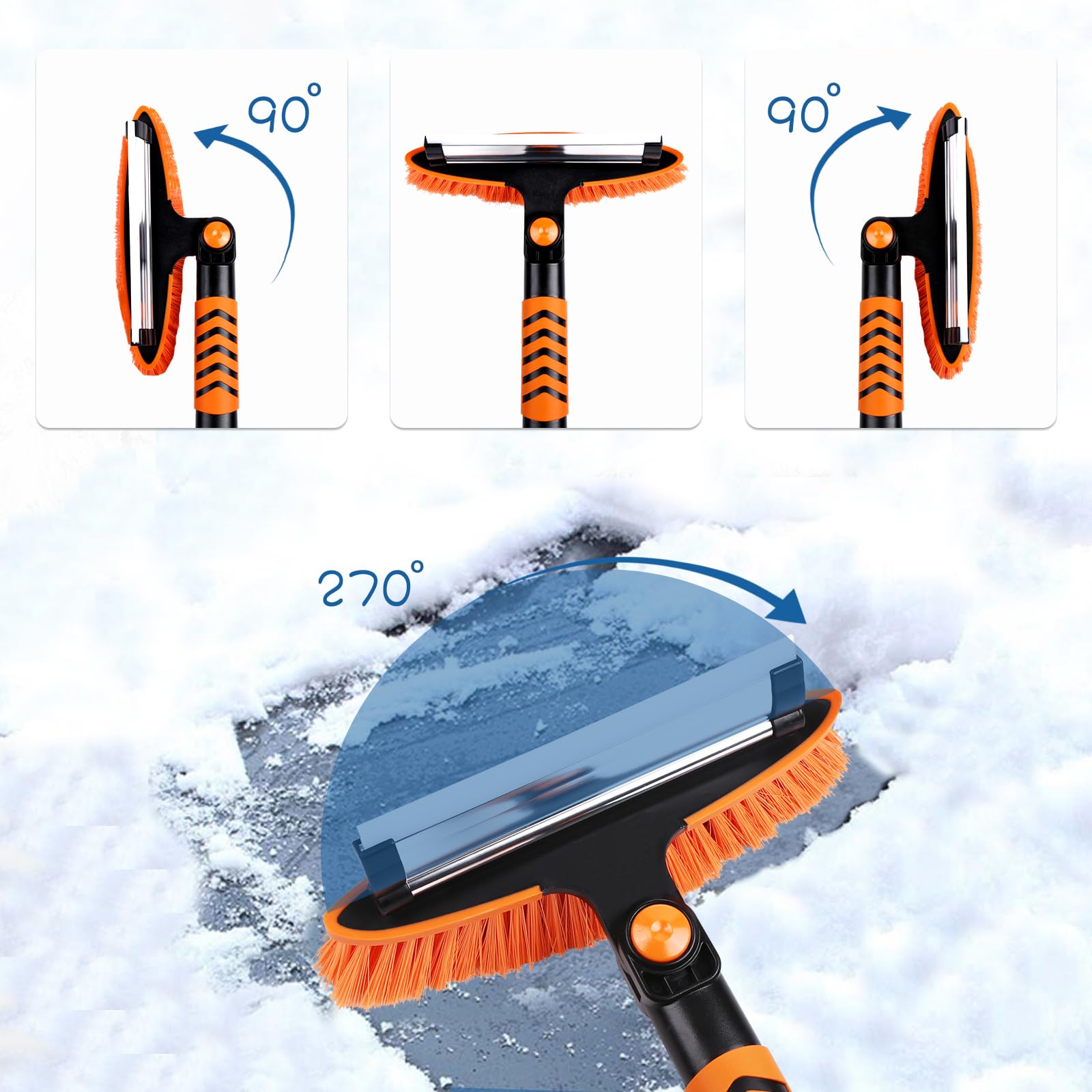 Amazon.co.jp: ZATOOTO スノーブラシ 車用 傷つかない 除雪ブラシ 伸縮