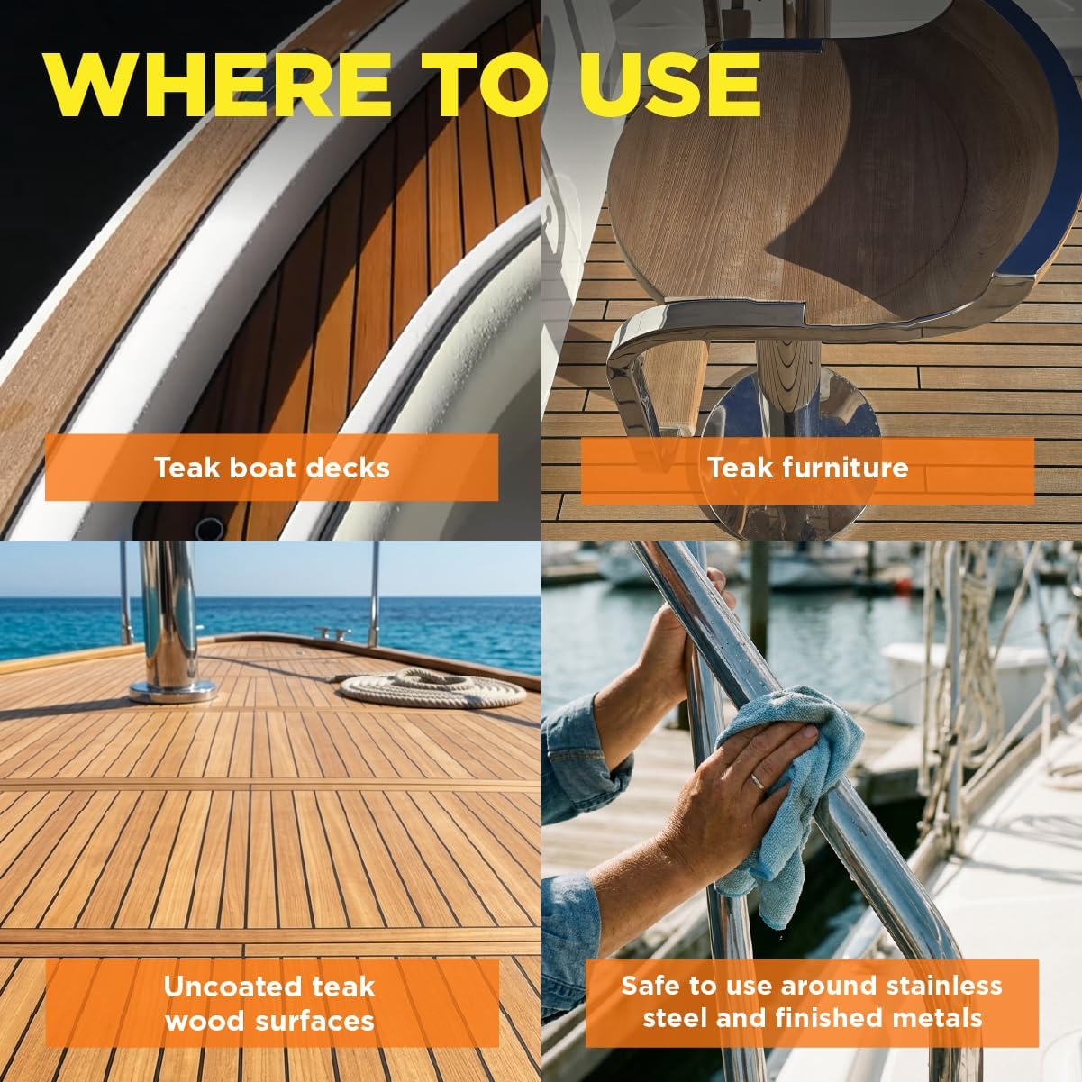 DITEC Teak Magic, Two-Step Gel Teak Cleaner and Brightener, Restores Wood Without Sanding