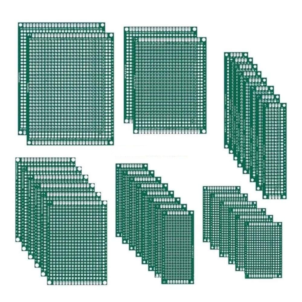 32 prototipos de placas PCB de doble cara, 6 tamaños de placas de circuito impreso universales 95AD