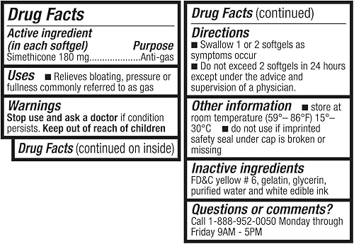 Vista 15 de HealthA2Z® Simeticona de alivio de gases 180 mg Alivia las molestias estomacales y los gases Anti flatulencia Alivia el gas rápido
