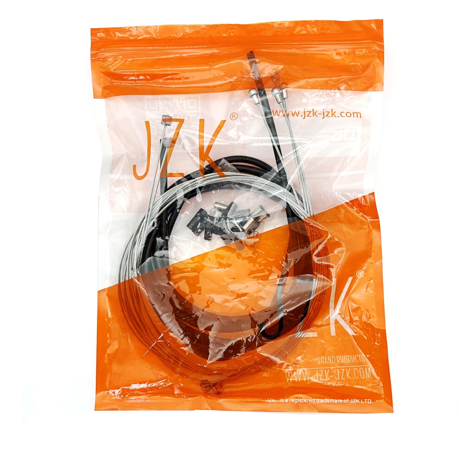 JZK Kit universale di guaine per cavi freno e cambio per bicicletta, cavi interni in acciaio inossidabile rivestiti in PVC per mountain bike e bici da strada, ricambi con tappi terminali, nero