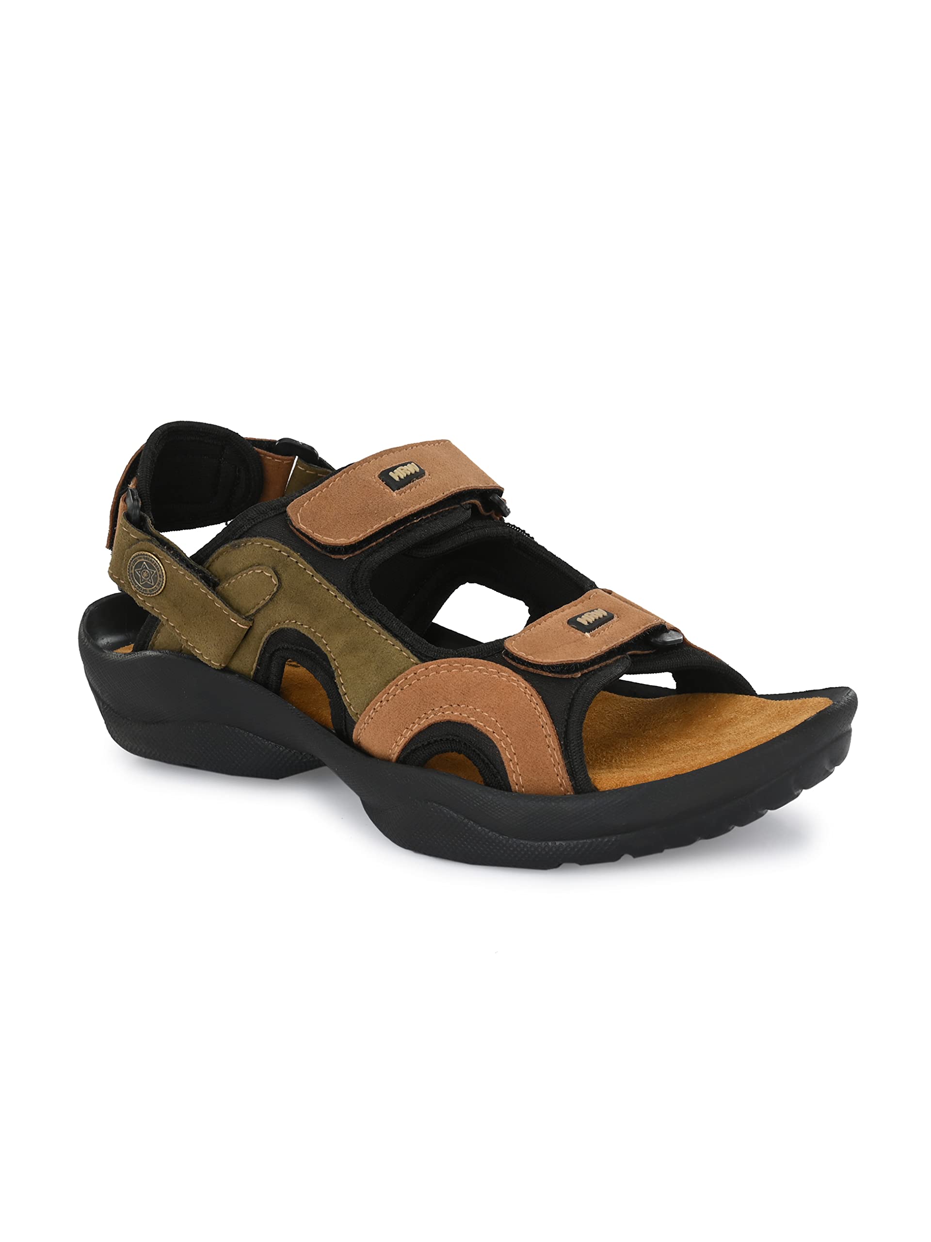 BCK10052 Mens Comfortable & Stylish Black Synthetic Leather Outdoor Casual Sandal-image-42