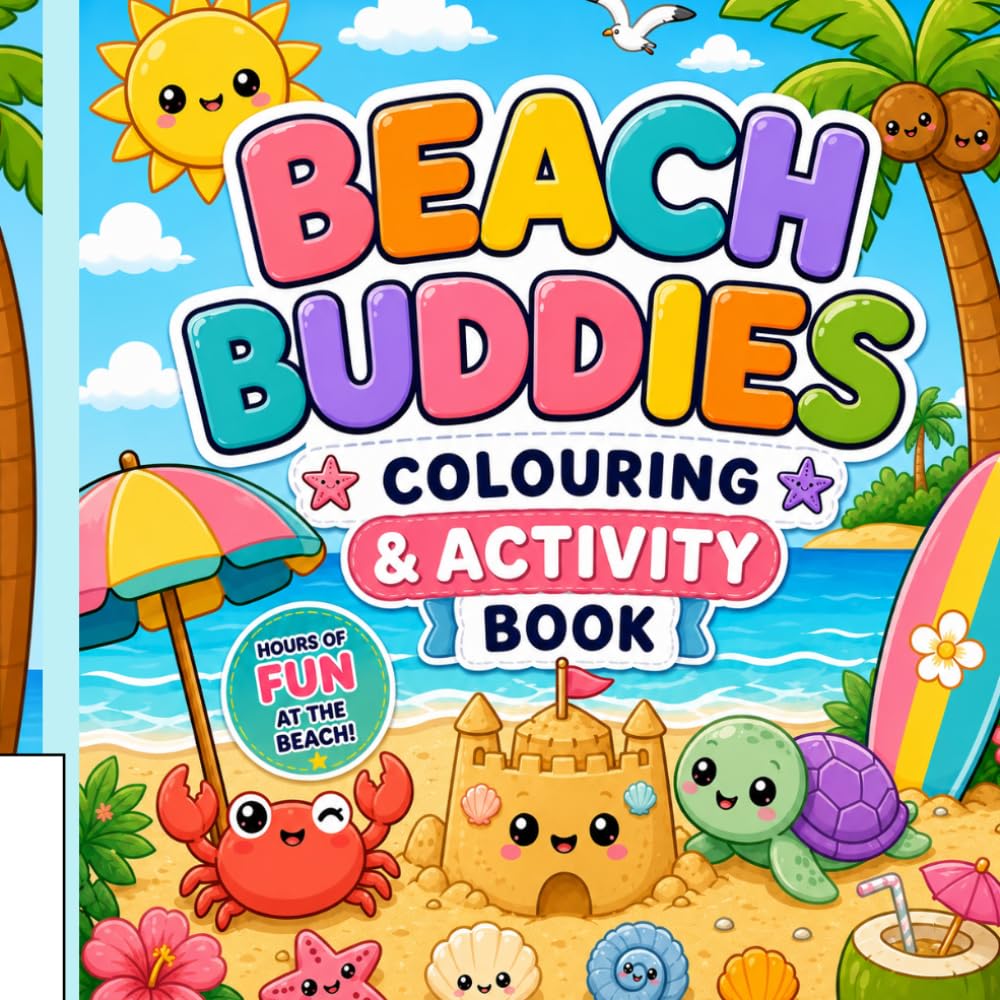 Kids Beach Colouring Book: Fun Summer Activities, Colouring and Drawing Pages, and Beach Day Memories