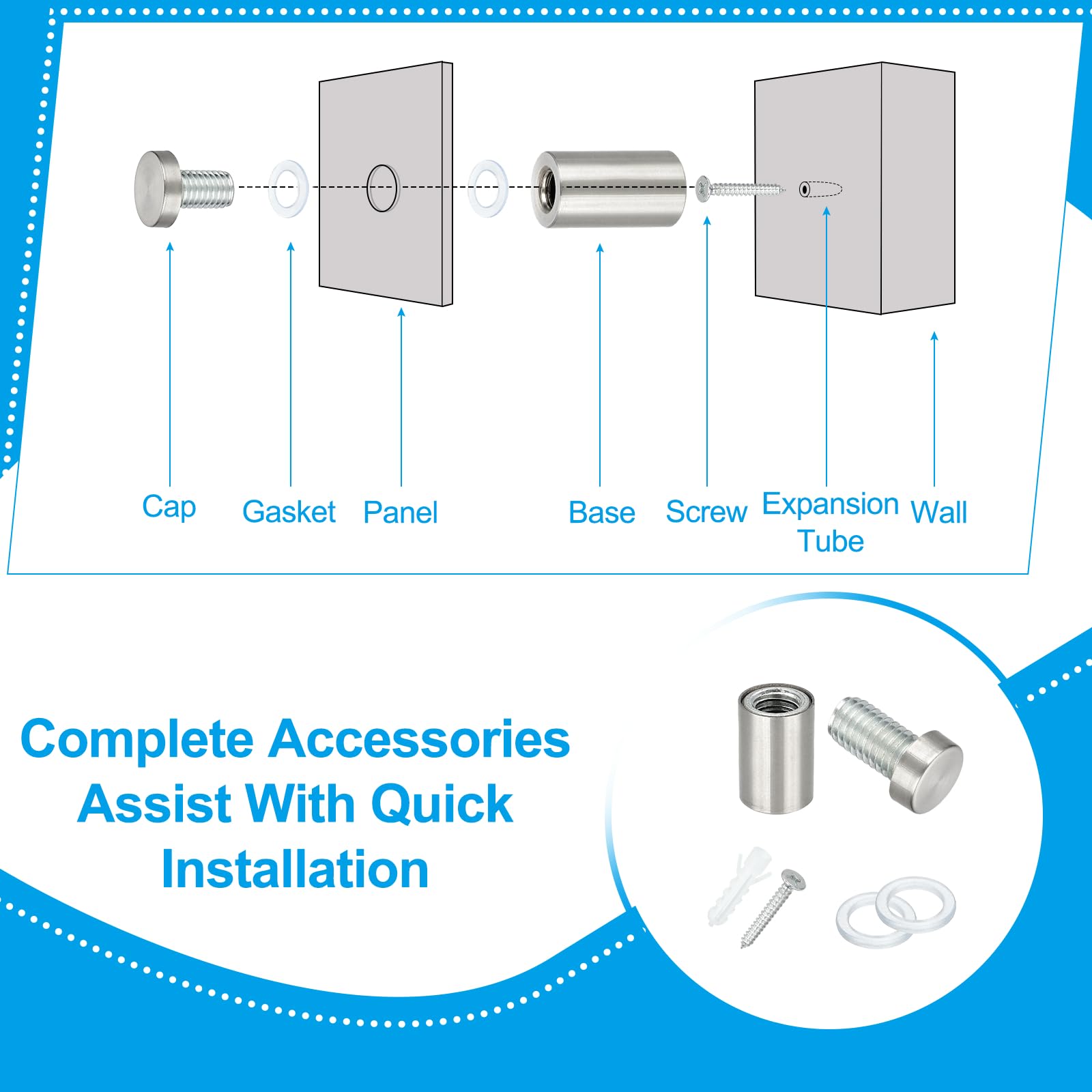 PATIKIL 1/2" x 0.8" Standoff Screws - Image 3