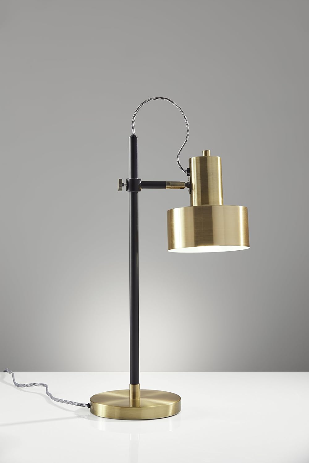 Exсluѕіvе Sресіаl Adesso 3586-01 Clayton Desk Lamp, Matte Black & Antique Brass