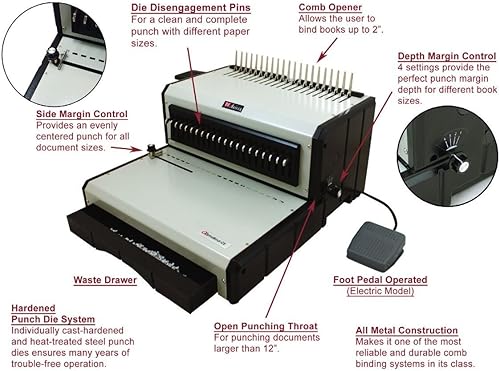 Akiles AlphaBind-cm Peine Punch y encuadernación