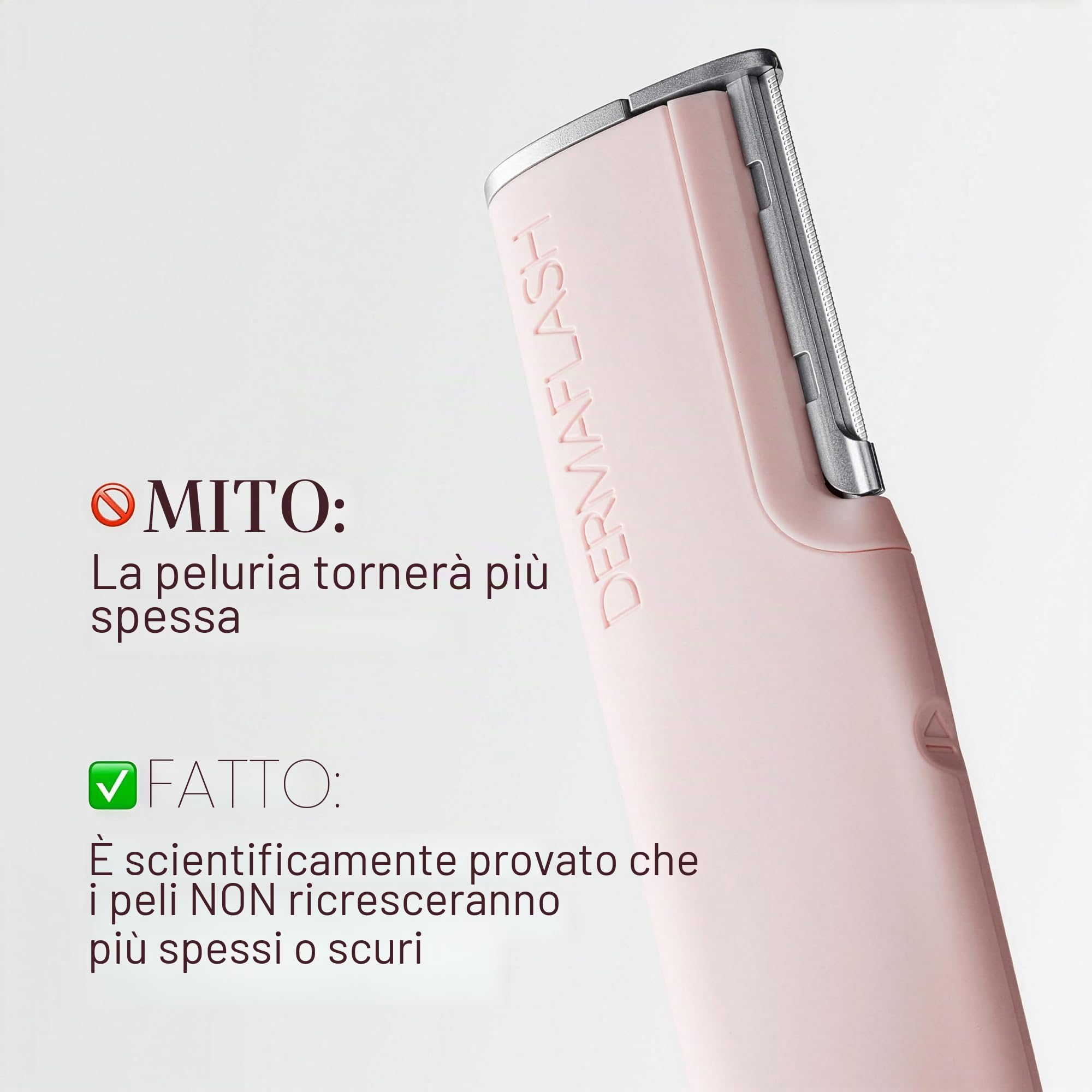 DERMAFLASH Dispositivo LUXE Plus, Anti Aging, Esfoliazione, Depilazione e Strumento Dermaplaning con tecnologia Sonic Edge e 4 settimane di trattamento, Blush