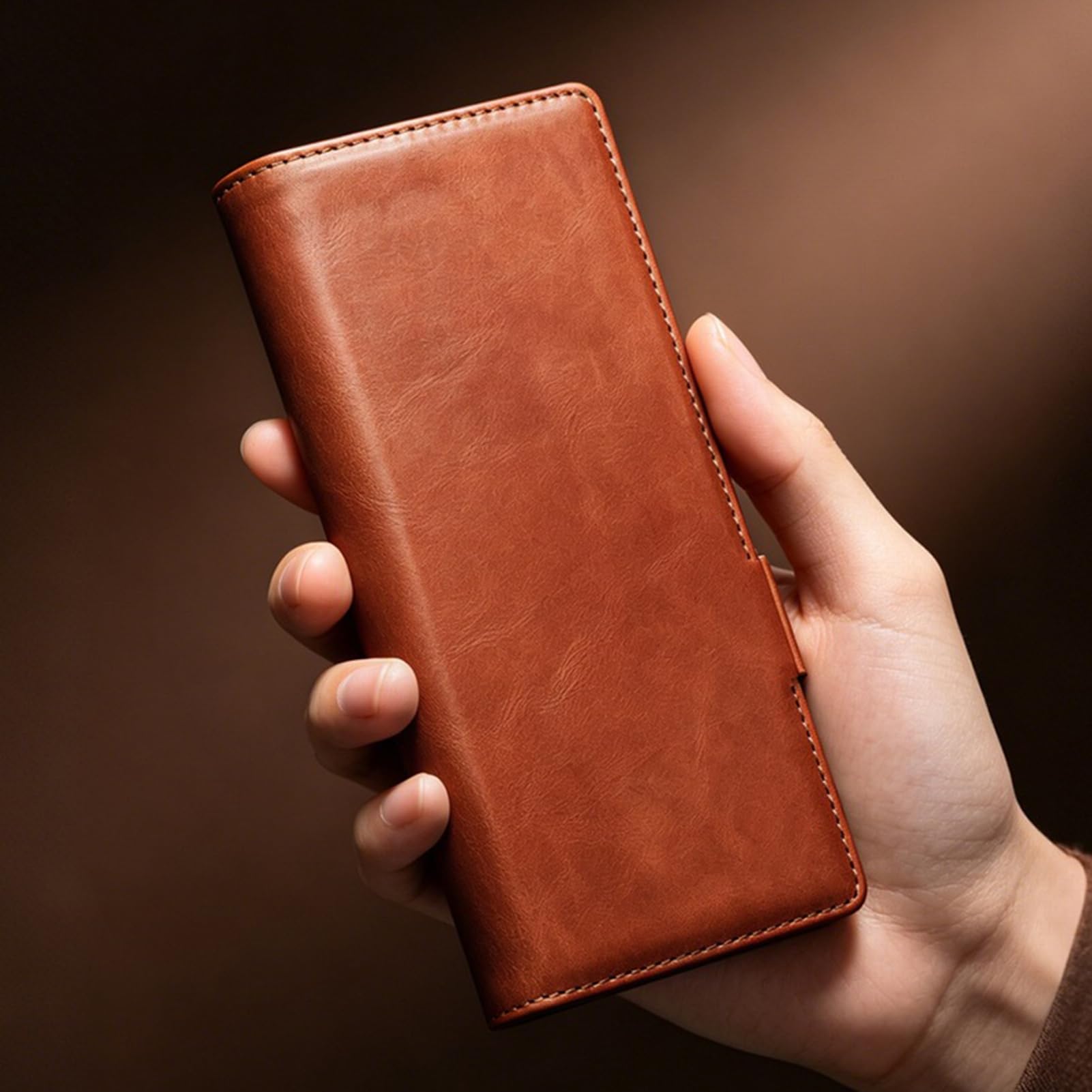 Portafoglio Custodia Per Samsung Galaxy Z Fold 8 Ultra, Vera Pelle Guscio | Porta Carte Chiusura Magnetica Cover Funzione Supporto Anturto Telefono Fotocamera Protezione