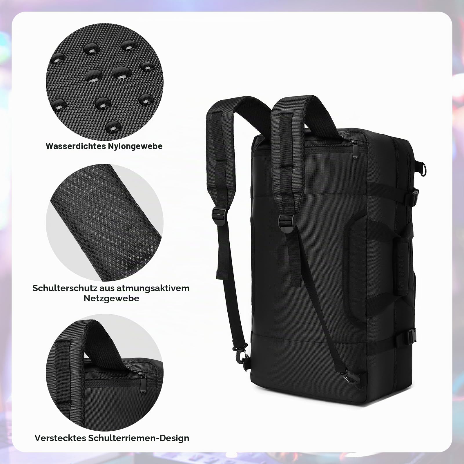 DJ-Controller-Tasche, kompatibel mit Pioneer DDJ-FLX4/DDJ-400/DDJ-REV1 – dick gepolsterter DJ-Rucksack mit mehreren Taschen für Zubehör, verstellbarer Gurt, 56 x 33 x 11 cm