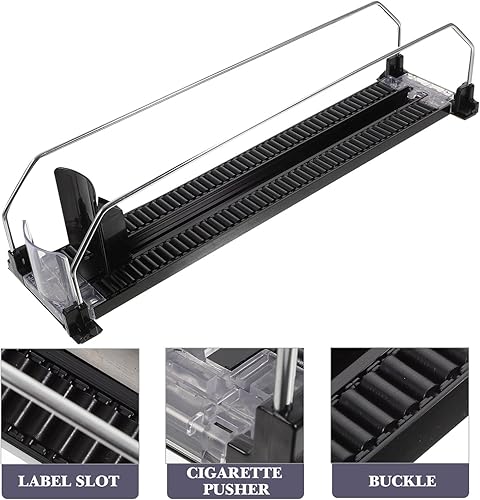 Miniatura 9 de DOITOOL Propeller Fast Pusher Glide para nevera, soporte de bebidas, empujador de bebidas, estante deslizante, refrigerador, mini estante,