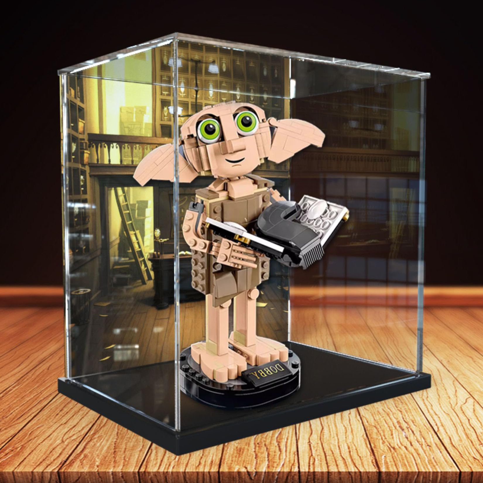 Acryl-Vitrine für Lego Harry Potter 76421 - Vitrine, Schützen und Dekorieren Sie Ihre Meisterwerke mit staubdichter Aufbewahrung (Hintergrund B)