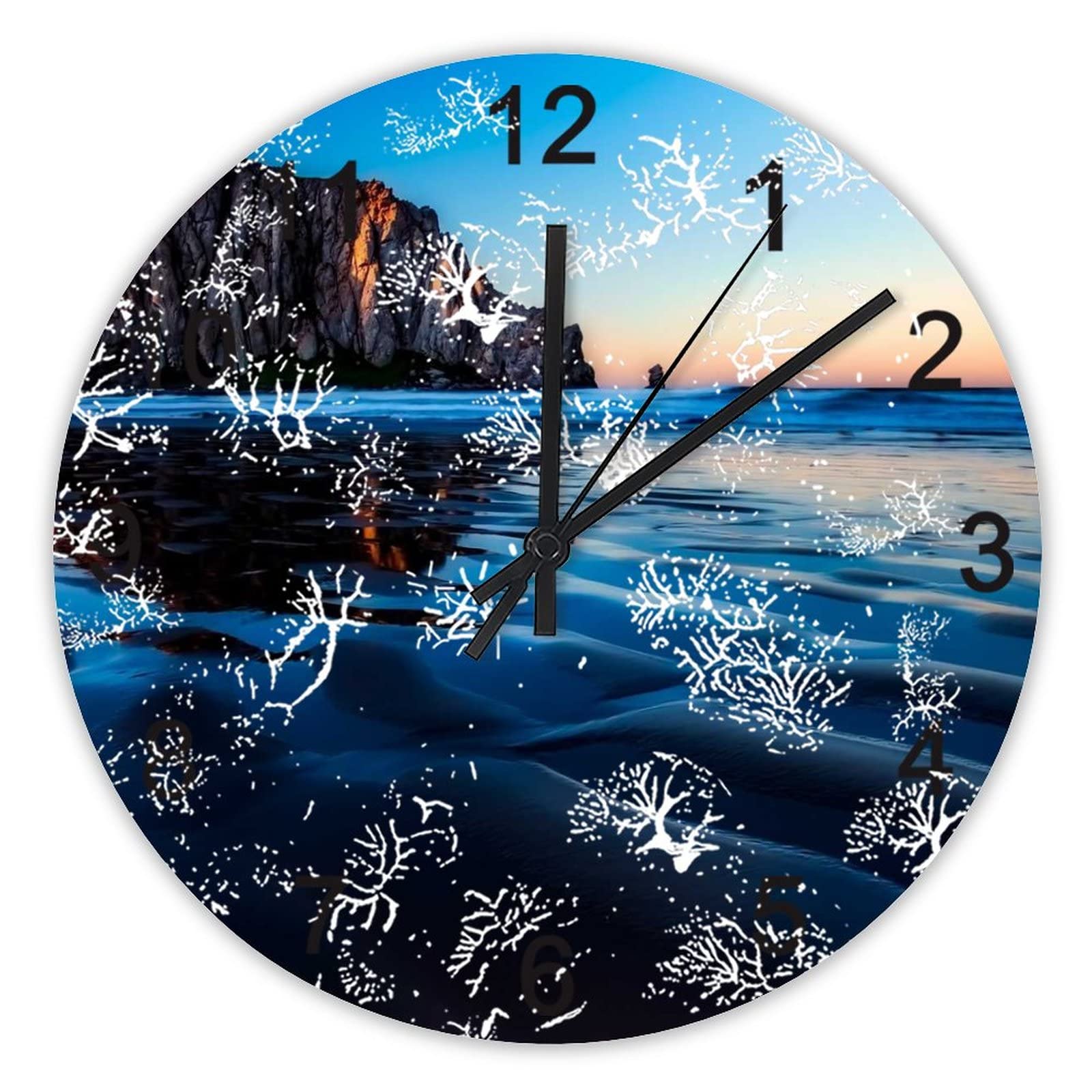 Horloge murale silencieuse océan pour retrouver le calme dans votre salon