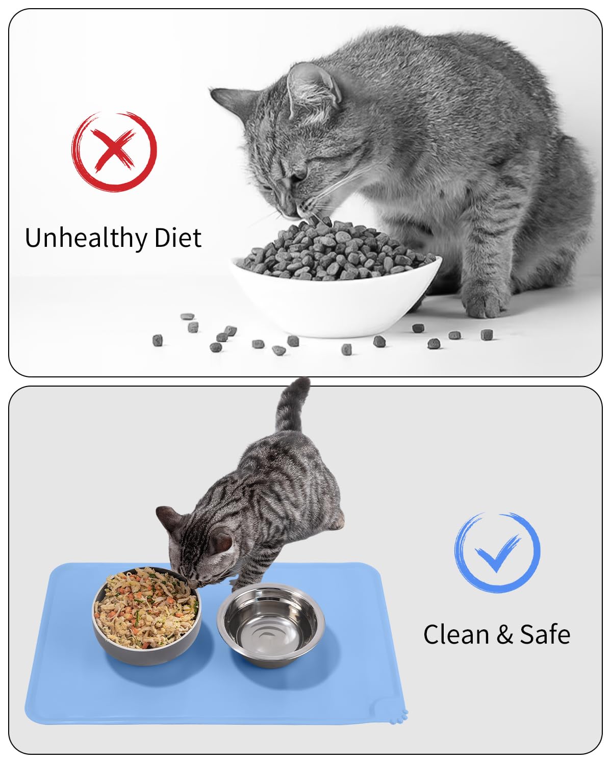 Tappetino Sottociotola Per Animali FANJIANG | Silicone Alimentare Antiscivolo | Rosa - Foto 4