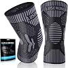 Lusenone 2 Pack Copper Knee Support for WomenMen - Knee Brace Compression Sleeve, Best Knee Sleeves Supports for Arthritis, Meniscus Tear, Knee Joint Pain, MCL, ACL, Running, Sports