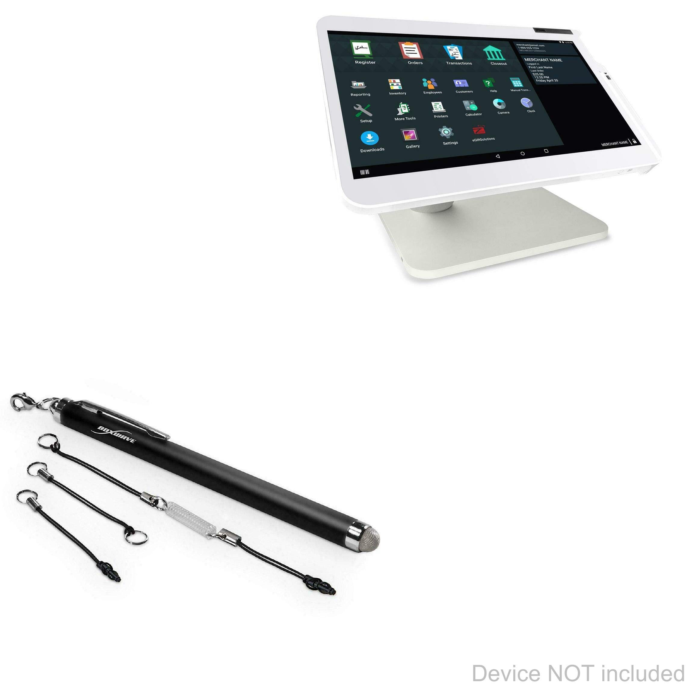 Clover Station 2.0 (2018) (14 in) Stylus Pen, BoxWave [EverTouch Capacitive Stylus] Fiber Tip Capacitive Stylus Pen for Clover Station 2.0 (2018) (14 in) - Jet Black