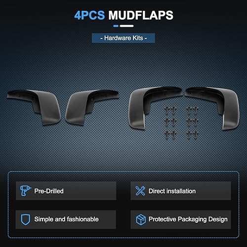 Miniatura 3 de ECCPP Protectores de barro delanteros y traseros, 4 unidades, para Toyota Camry 2002-2006 Sedan (no compatible con SE, modelo deportivo)