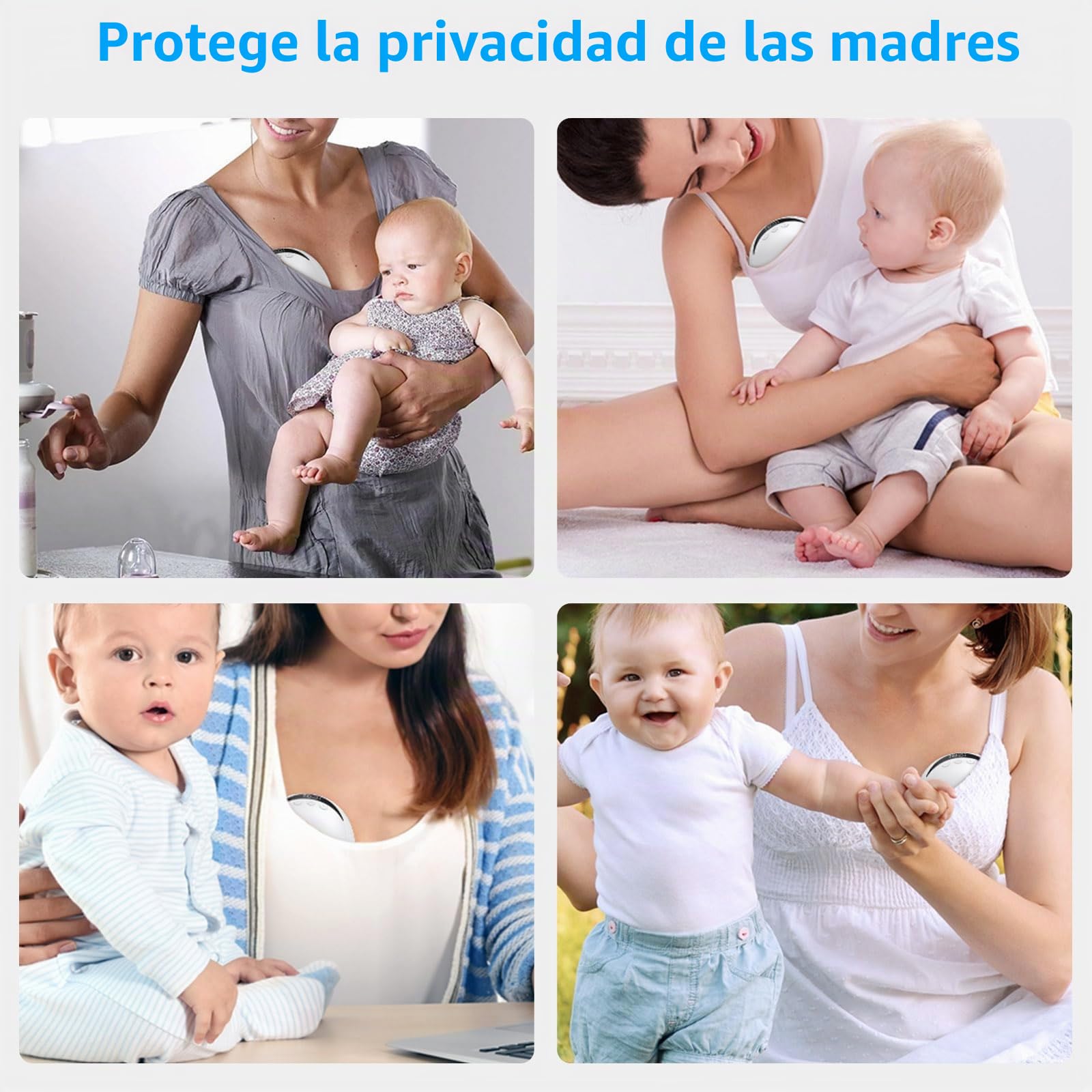 eSynic Extractor de leche materna portátil manos libres de 210 ml, 4 modos y 12 niveles, bomba de lactancia materna inalámbrica con brida de 24/21/19 mm, pantalla LED a prueba de fugas, sin BPA